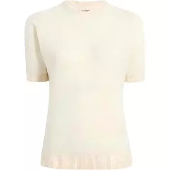 KHAITE PF24 THE PIERRE SWEATER кашемировый женский свитер кремовый/кремовый