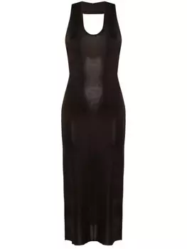 KHAITE платье Coraline, коричневый