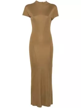 KHAITE платье макси Yenza, коричневый