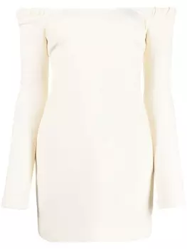 KHAITE платье мини Octavia, нейтральный цвет