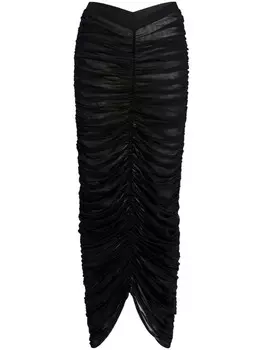 KHAITE шелковая юбка Laure со сборками, черный