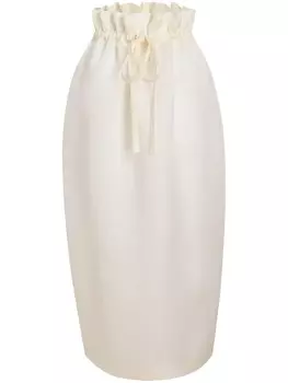 KHAITE шелковая юбка The Ember, белый