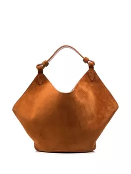 KHAITE сумка-тоут Mini Lotus, коричневый