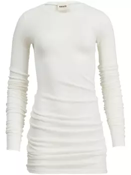 KHAITE The Lenora ribbed T-shirt, белый