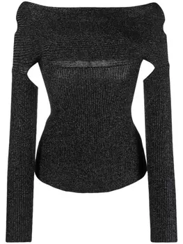 KHAITE топ Salma с открытой спиной, черный