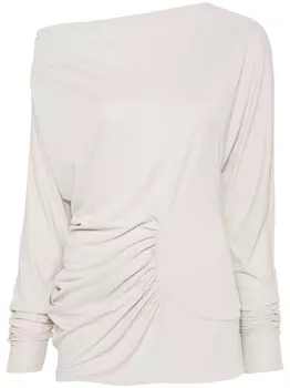 KHAITE топ The Ciro со сборками, серый