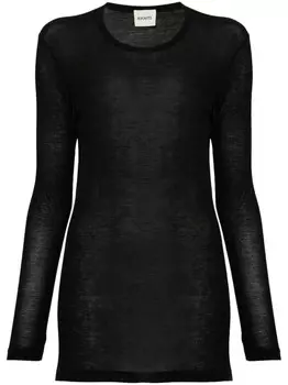 KHAITE топ в рубчик с длинными рукавами, черный