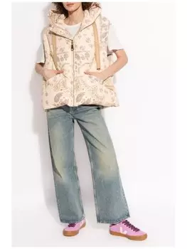 Khrisjoy безрукавка с принтом пейсли, нейтральный цвет