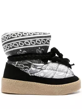 Khrisjoy graphic-print padded boots, черный