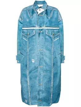 Khrisjoy плащ с принтом, синий