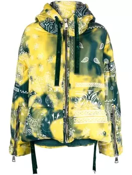 Khrisjoy пуховик Bandana Velour, зеленый