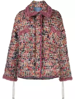 Khrisjoy пуховик на пуговицах, розовый