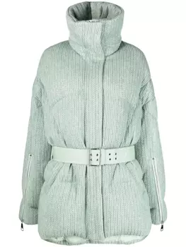 Khrisjoy пуховик New Iconic Knitted, зеленый