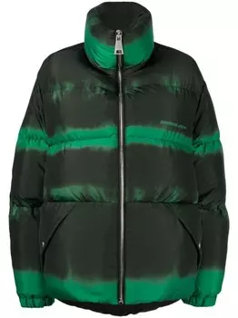 Khrisjoy пуховик с выцветшим эффектом, зеленый