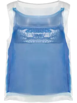 Khrisjoy топ Gale из органзы, синий