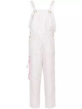 Khrisjoy твидовый комбинезон Salopette с пайетками, розовый