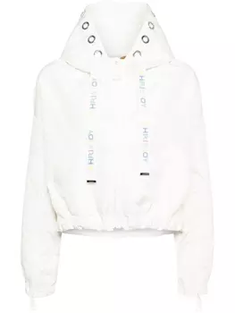 Khrisjoy укороченная ветровка с капюшоном, белый