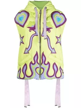 Khrisjoy жилет с графичным принтом, зеленый