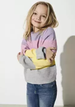 KIDS ONLY вязаный свитер "KOGSANDY L/S STRIPE PULLOVER", цвет Viola