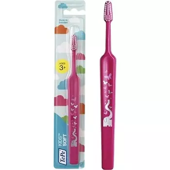 Kids Select Компактная мягкая детская зубная щетка с забавным дизайном животных в стиле зоопарка, Tepe