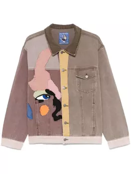 KidSuper куртка в технике пэчворк, коричневый