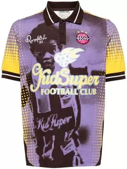 KidSuper рубашка-поло из коллаборации с ronaldinho, фиолетовый
