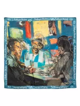 KidSuper шелковый платок Never Ending Dominos, синий