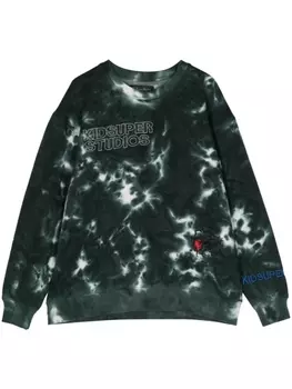 KidSuper толстовка Dyed Super с вышивкой, зеленый