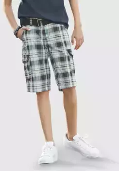 KIDSWORLD бермуды-карго "Бермуды+Пояс" (комплект, 2 шт.), с текстильным поясом, бирюзовый