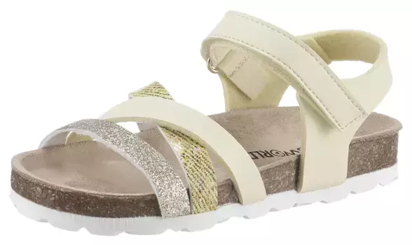 KIDSWORLD сандалии, летние туфли, туфли на липучке, сандалии, с практичной застежкой-липучкой, цвет Gelb-Gold