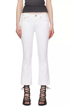 Кик-фит джинсы R13, белый