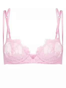Kiki de Montparnasse бюстгальтер-балконет Jolie с цветочным кружевом, розовый