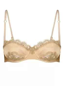 Kiki de Montparnasse бюстгальтер-балконет Lace Inset, нейтральный цвет
