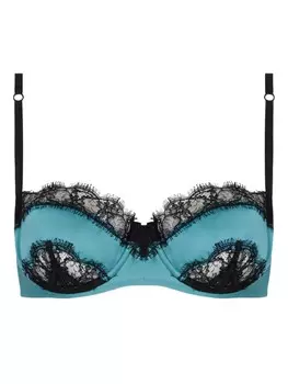 Kiki de Montparnasse бюстгальтер-балконет с кружевной вставкой, синий