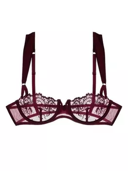 Kiki de Montparnasse бюстгальтер-балконет с кружевной вставкой, фиолетовый