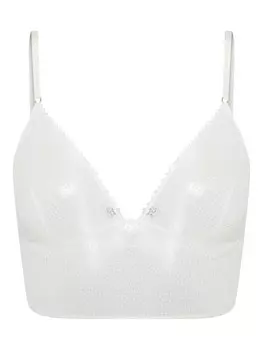 Kiki de Montparnasse бюстгальтер в технике кроше с треугольными чашками, белый