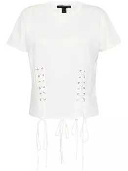 Kiki de Montparnasse футболка со шнуровкой, белый