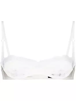 Kiki de Montparnasse кружевной бюстгальтер-балконет, белый