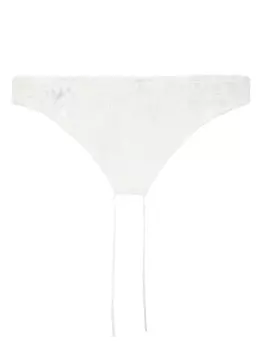 Kiki de Montparnasse кружевные трусы-брифы Lola со шнуровкой, белый