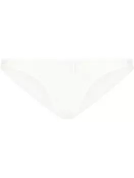 Kiki de Montparnasse кружевные трусы-брифы в полоску, белый