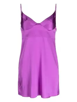 Kiki de Montparnasse платье-комбинация мини Tous les Jours, фиолетовый