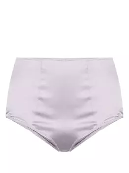 Kiki de Montparnasse шелковые трусы-брифы с завышенной талией, фиолетовый