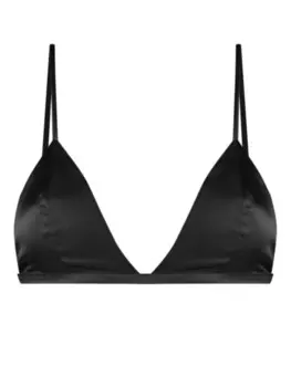 Kiki de Montparnasse шелковый бюстгальтер с треугольными чашками, черный