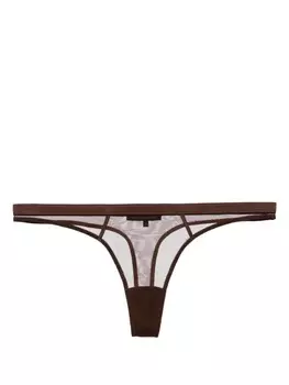 Kiki de Montparnasse трусы-стринги Illusion, коричневый