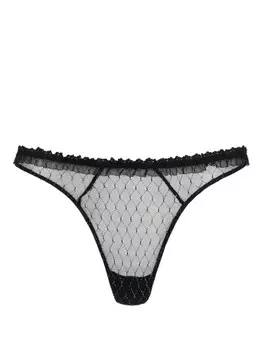 Kiki de Montparnasse трусы-стринги Les Follies из тюля, черный