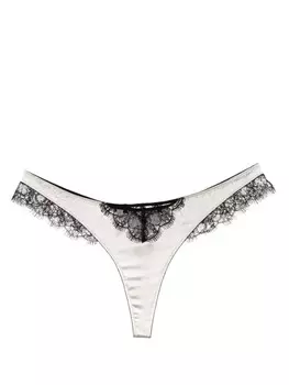Kiki de Montparnasse трусы-стринги с кружевом, черный
