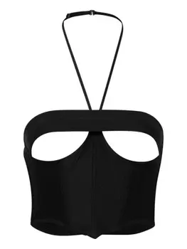 Kiki de Montparnasse удлиненный бюстгальтер Echauffe, черный