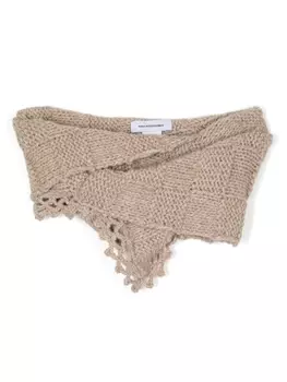 Kiko Kostadinov шарф крупной вязки, коричневый