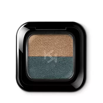 KIKO Milano, двойные тени для век Bright Duo Eyeshadow, 15 Classic Gold/Green Teal, 2,5 г