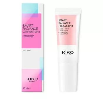 KIKO Milano, Крем Smart Radiance, увлажняющая база и хайлайтер, 03 Glowing Rose, 35 мл